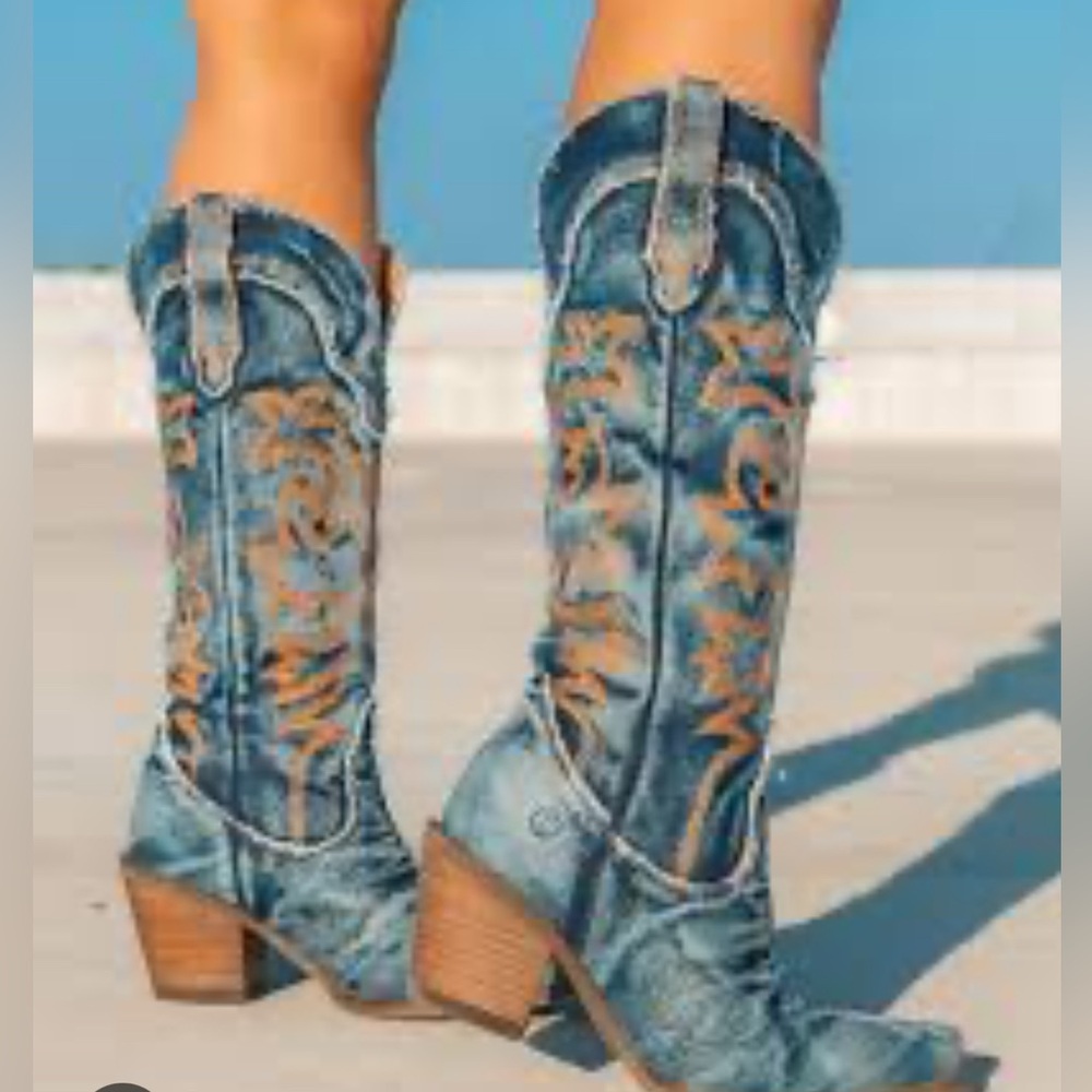 DINGO Texas Tornado denim Western’s Boots